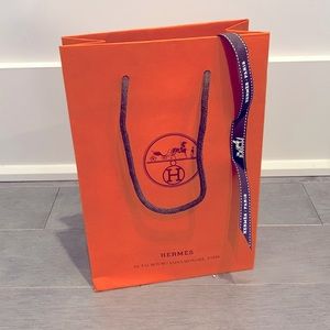 Hermes shopping bag and ribbon
